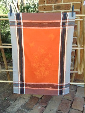 poppies design 100% cotton tea towel